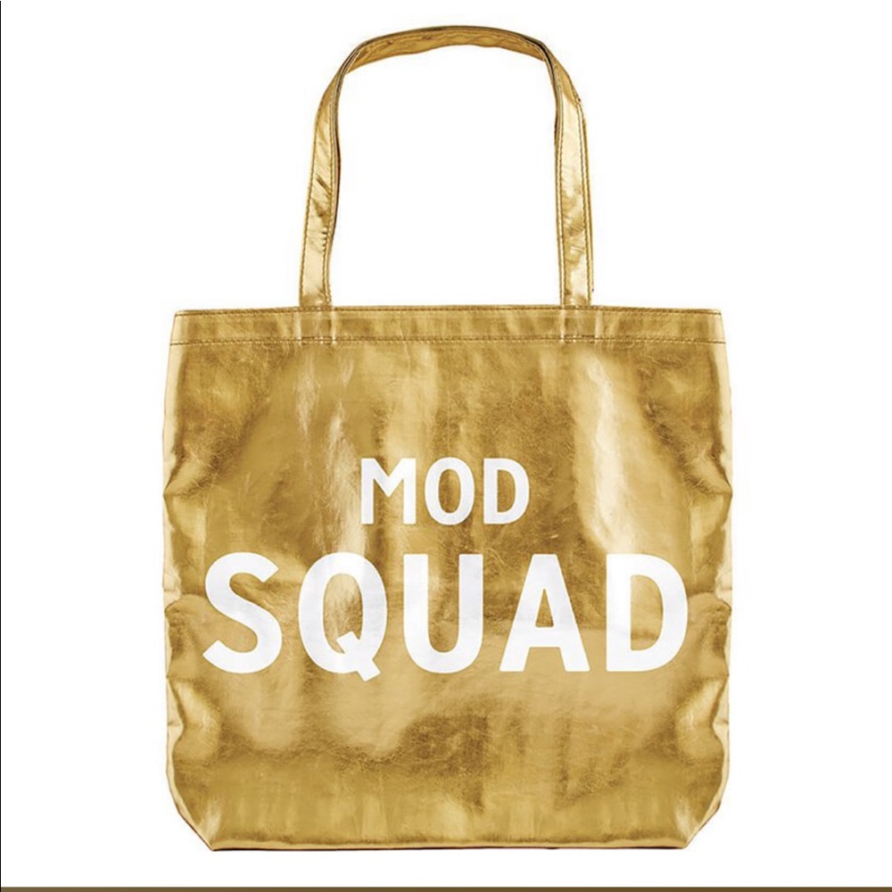 Your “MOD SQUAD” Metallic Gold soft Sturdy Tote. New with tags
